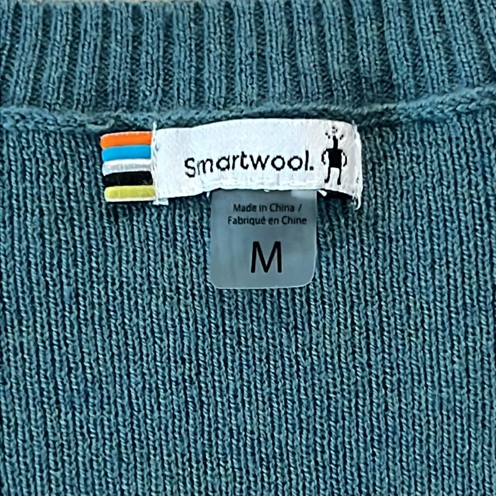 Smartwool Vneck Shadow Pine Pointelle Stripe Tuni… - image 5